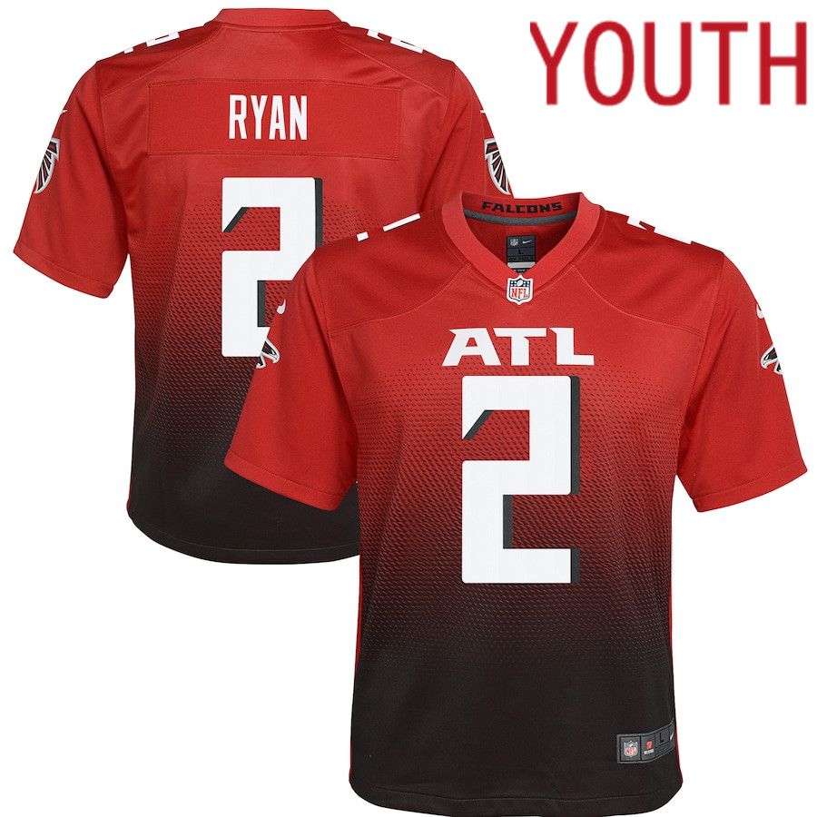 Youth Atlanta Falcons 2 Matt Ryan Nike Red 2nd Alternate Game NFL Jersey